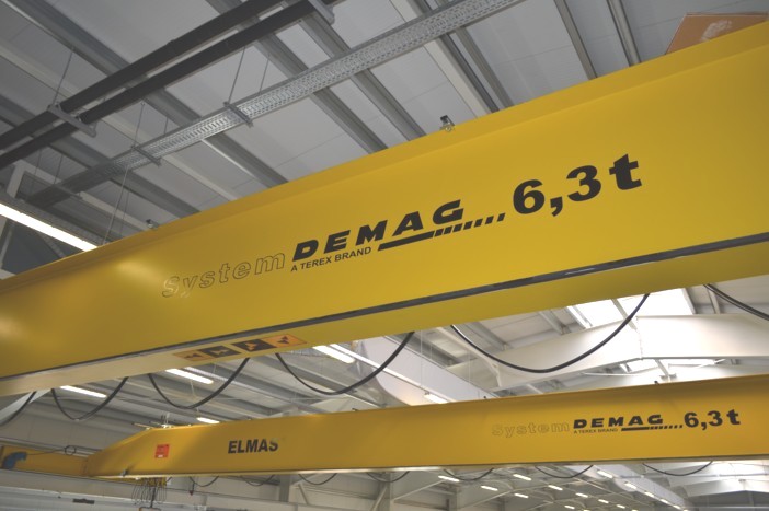 Double-girder overhead travelling crane 50/25 t